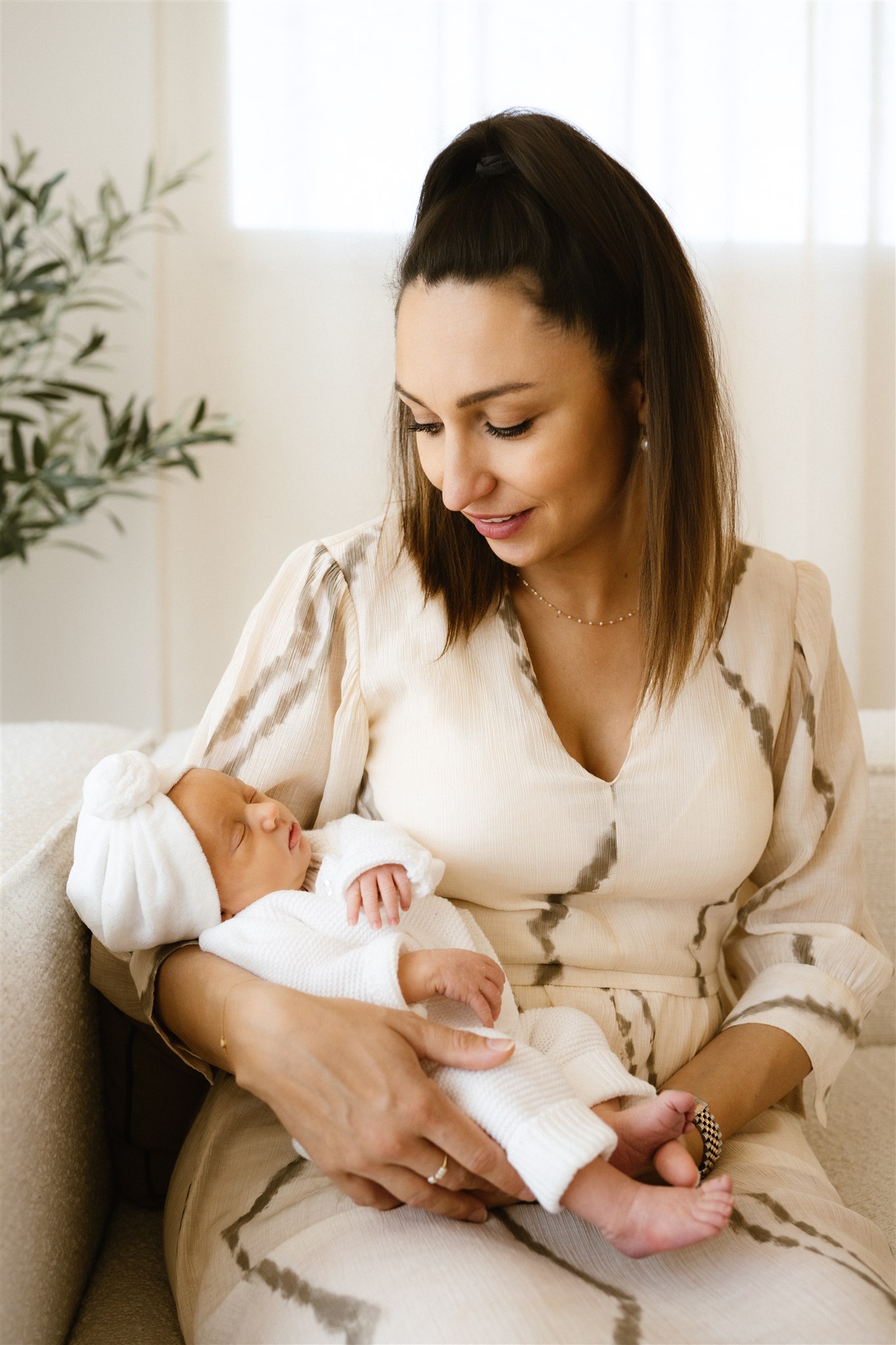 Maman et bébé Léonie