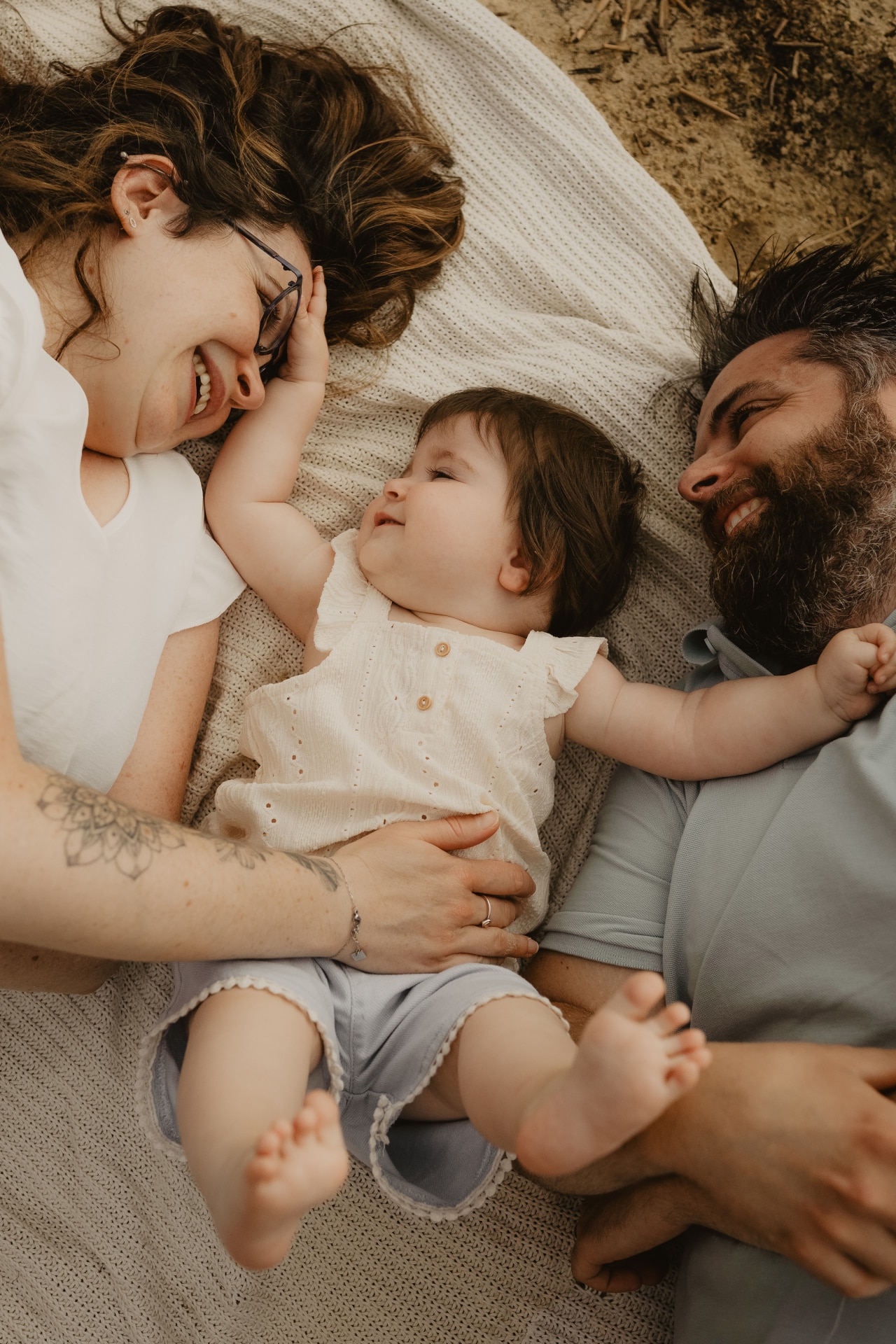 Famille en extérieur