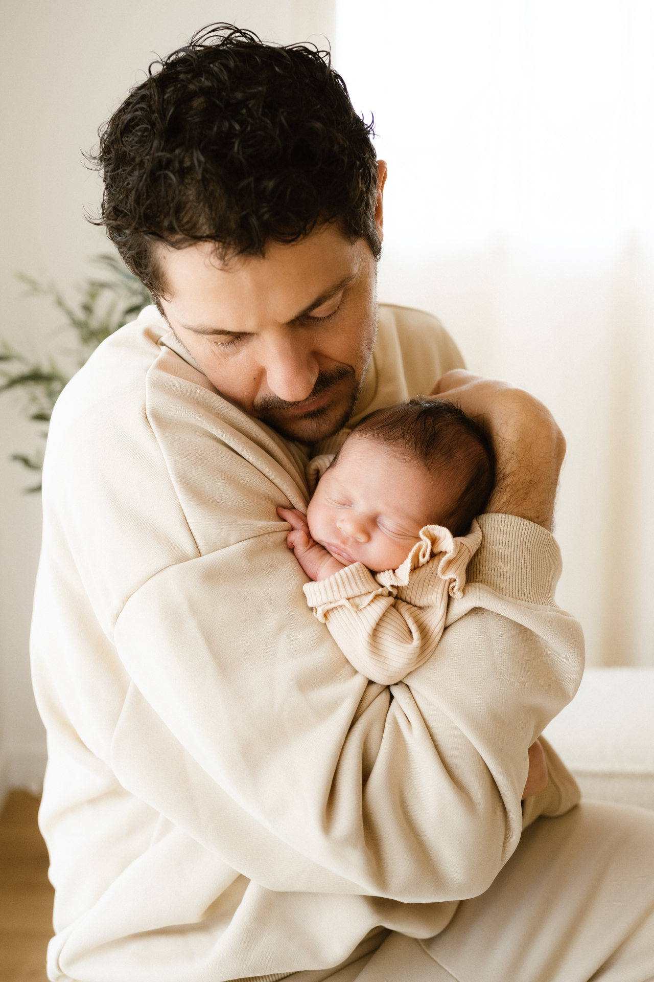 Naissance - papa et bébé