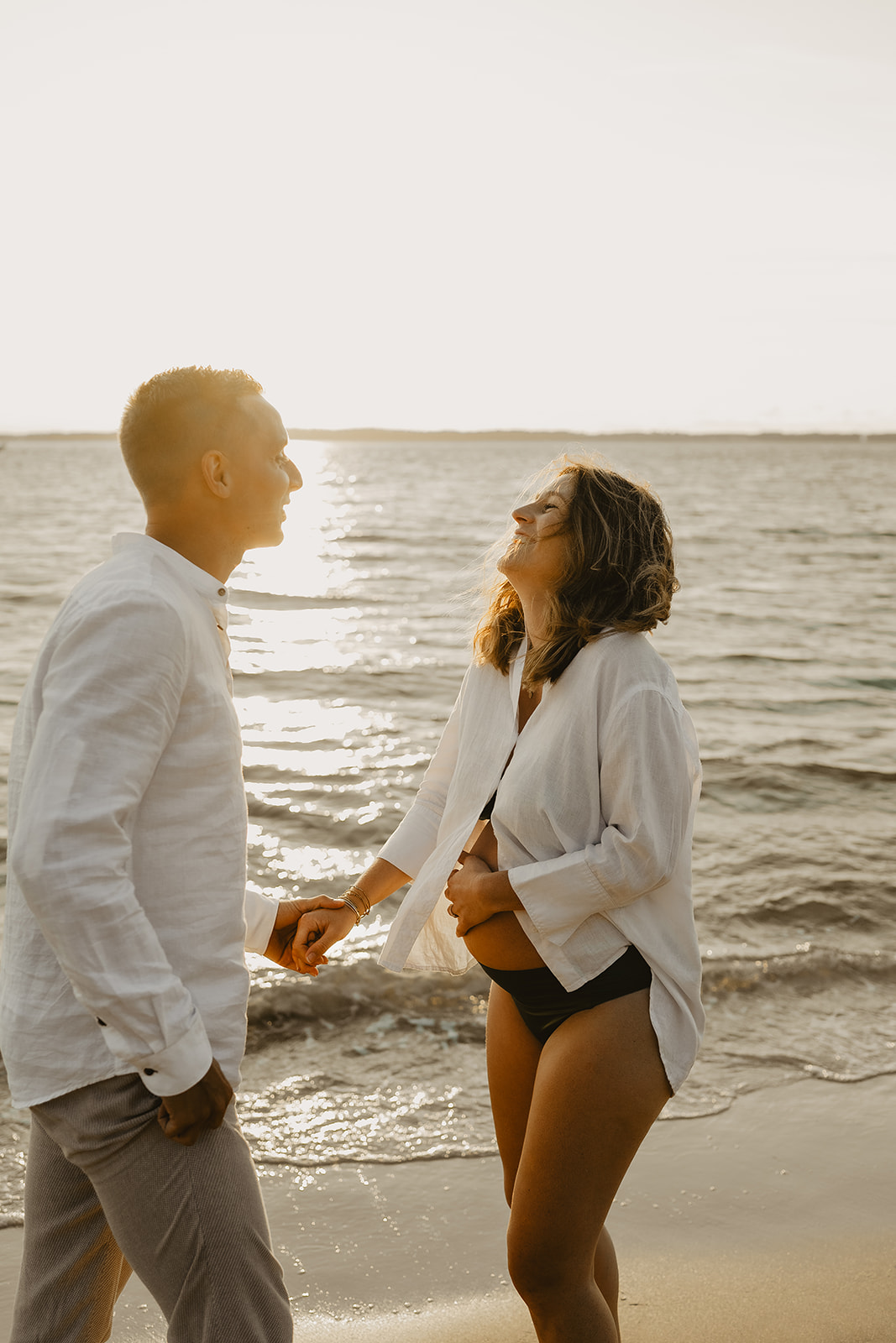 Préparatifs séance photo grossesse Bassin d'Arcachon